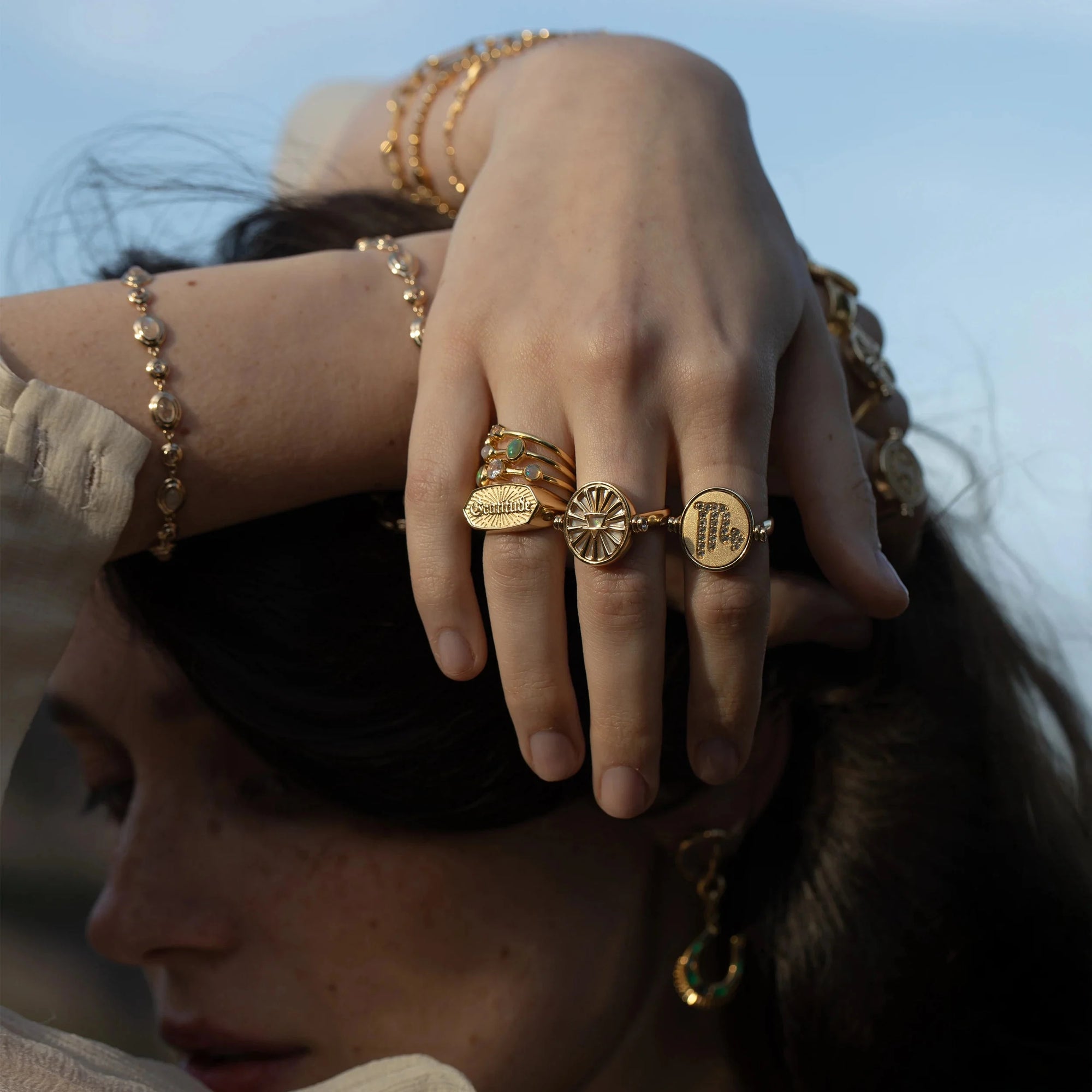 Gratitude Affirmation Ring | 14K Yellow Gold Vermeil