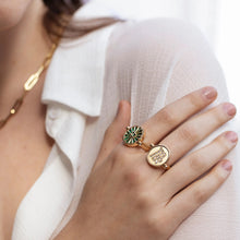 Cancer & Water Flip Ring | 14K Yellow Gold Vermeil