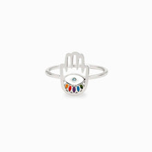 Awe Inspired Rings Sterling Silver / 4 Hamsa Ring
