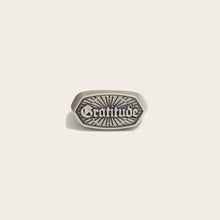 Gratitude Affirmation Ring | Gunmetal