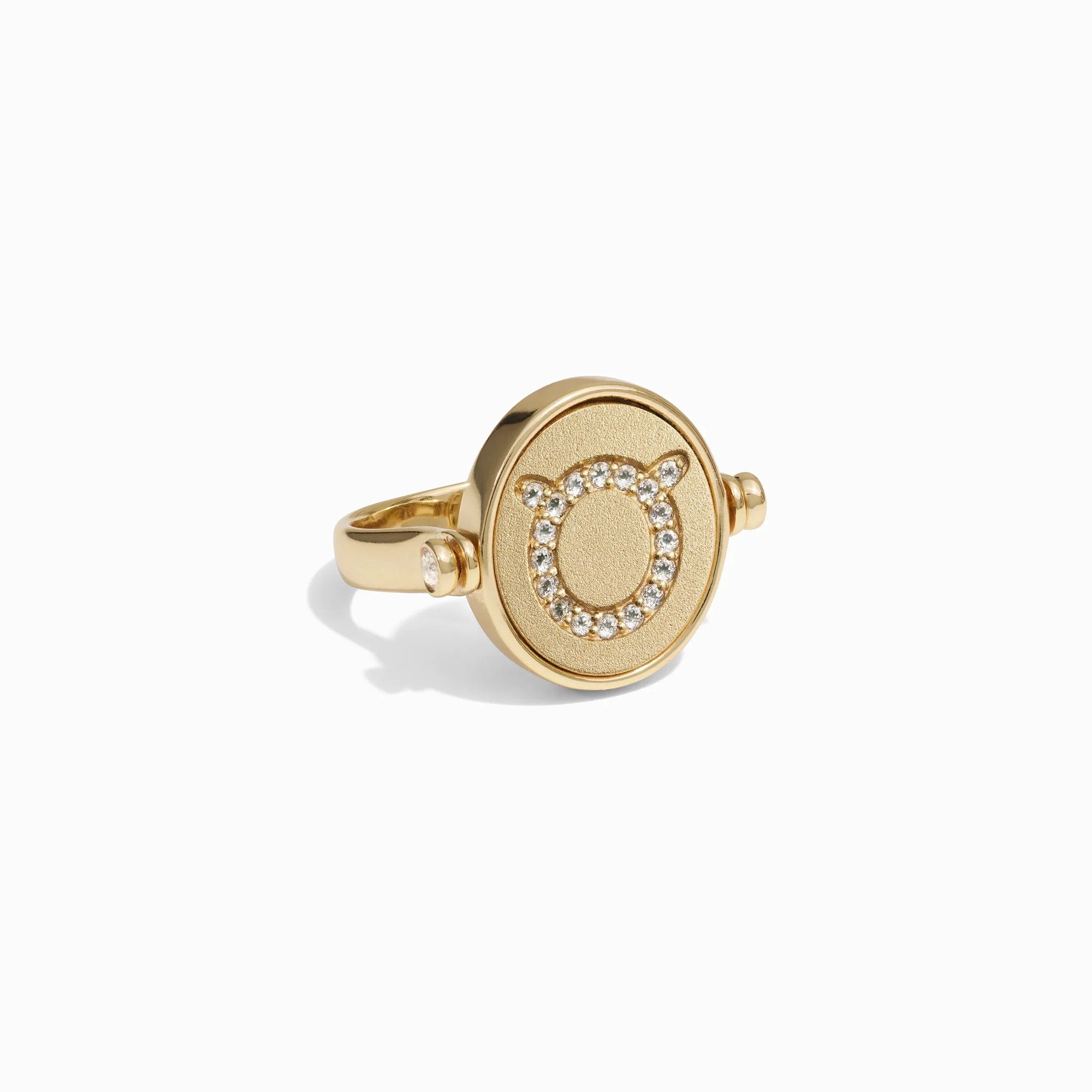 Taurus & Earth Flip Ring | 14K Yellow Gold Vermeil