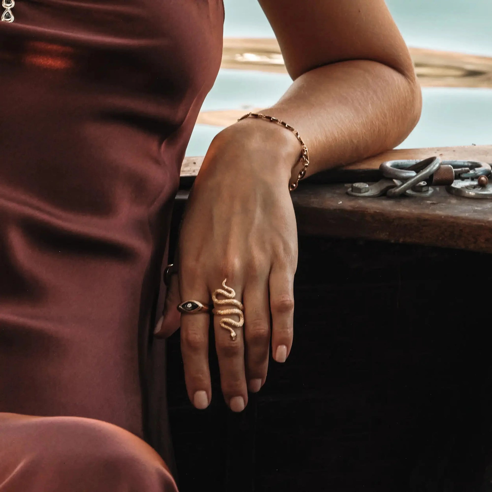 Third Eye Black Mother of Pearl Ring | Sterling Silver