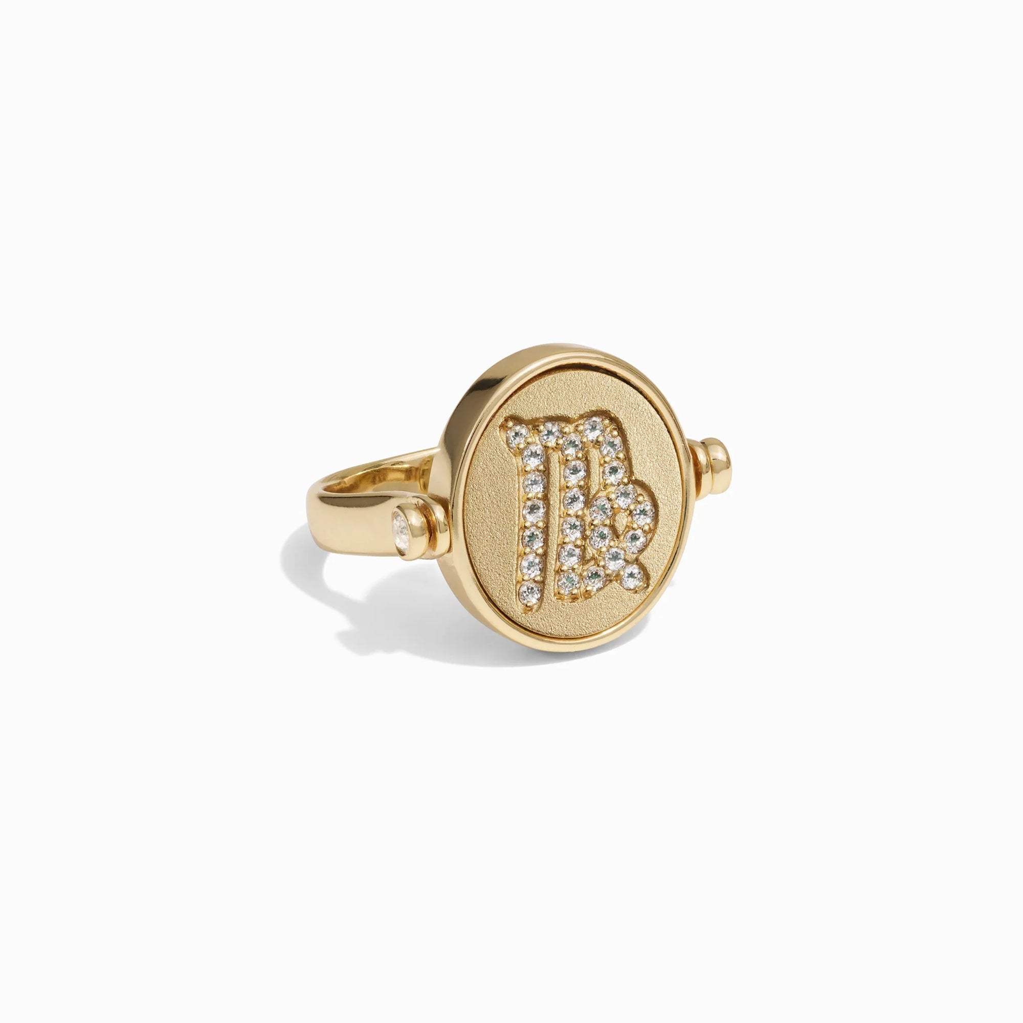 Virgo & Earth Flip Ring | 14K Yellow Gold Vermeil