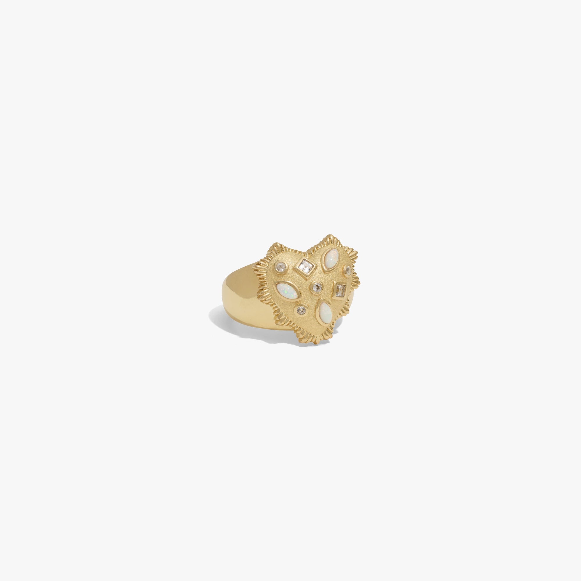 Awe Inspired  Rings White Radiant Heart Ring