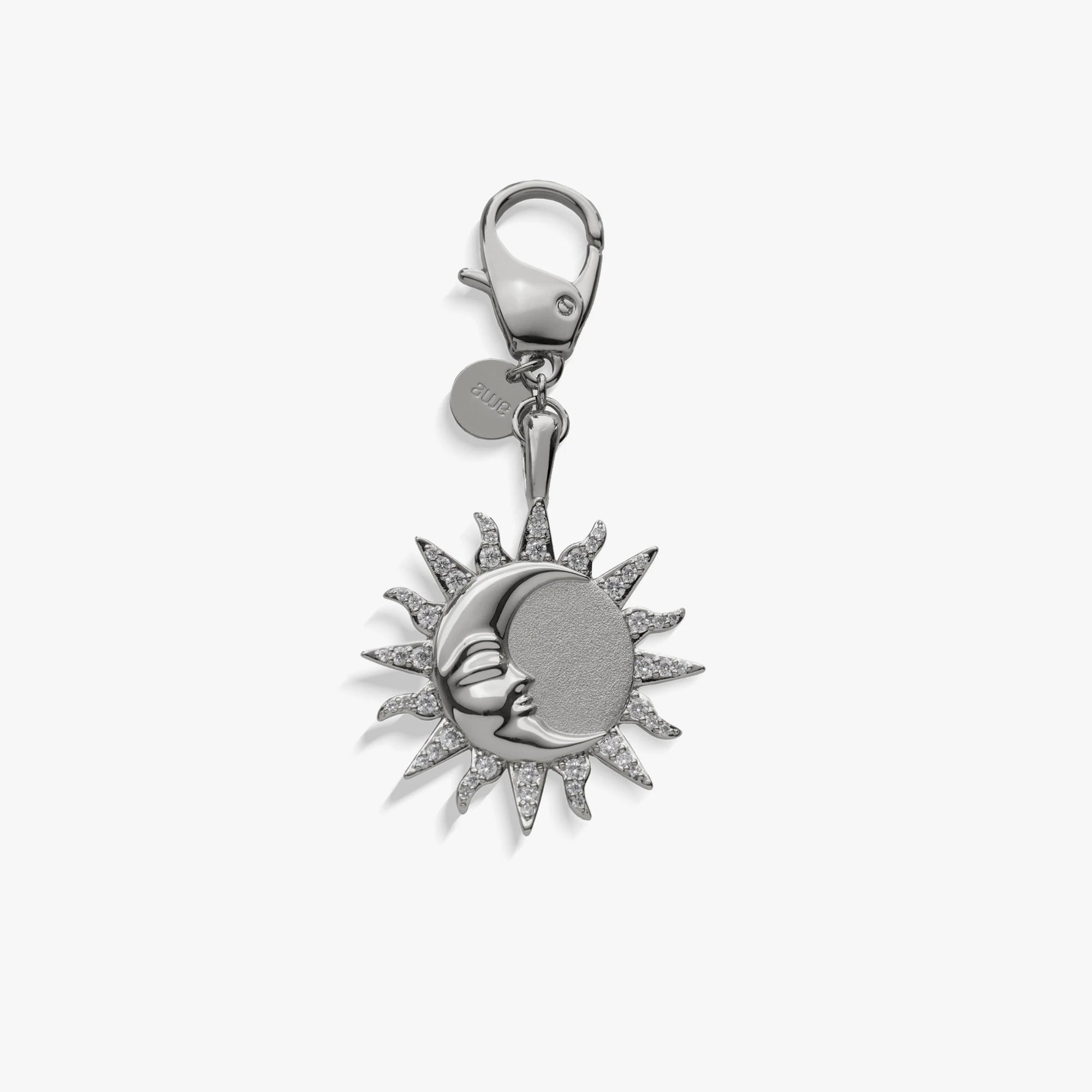 Awe Inspired Ritual Brass/Rhodium Sun & Moon Bag Charm