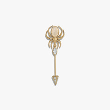 Awe Inspired  Accessories Moonstone Spider Brooch