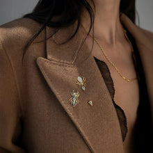 Awe Inspired  Accessories Moonstone Spider Brooch