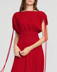 Beate | Ayumi Gathered-Shoulder Dress in Size Extra Small