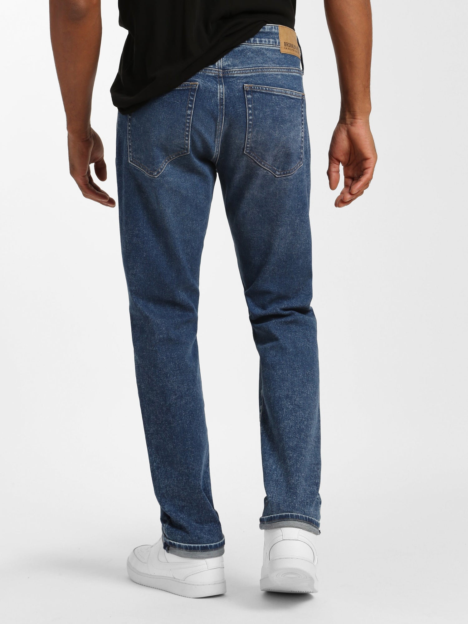 Mens | Bedford Slim Leg Jeans | Indigo Brushed Denim