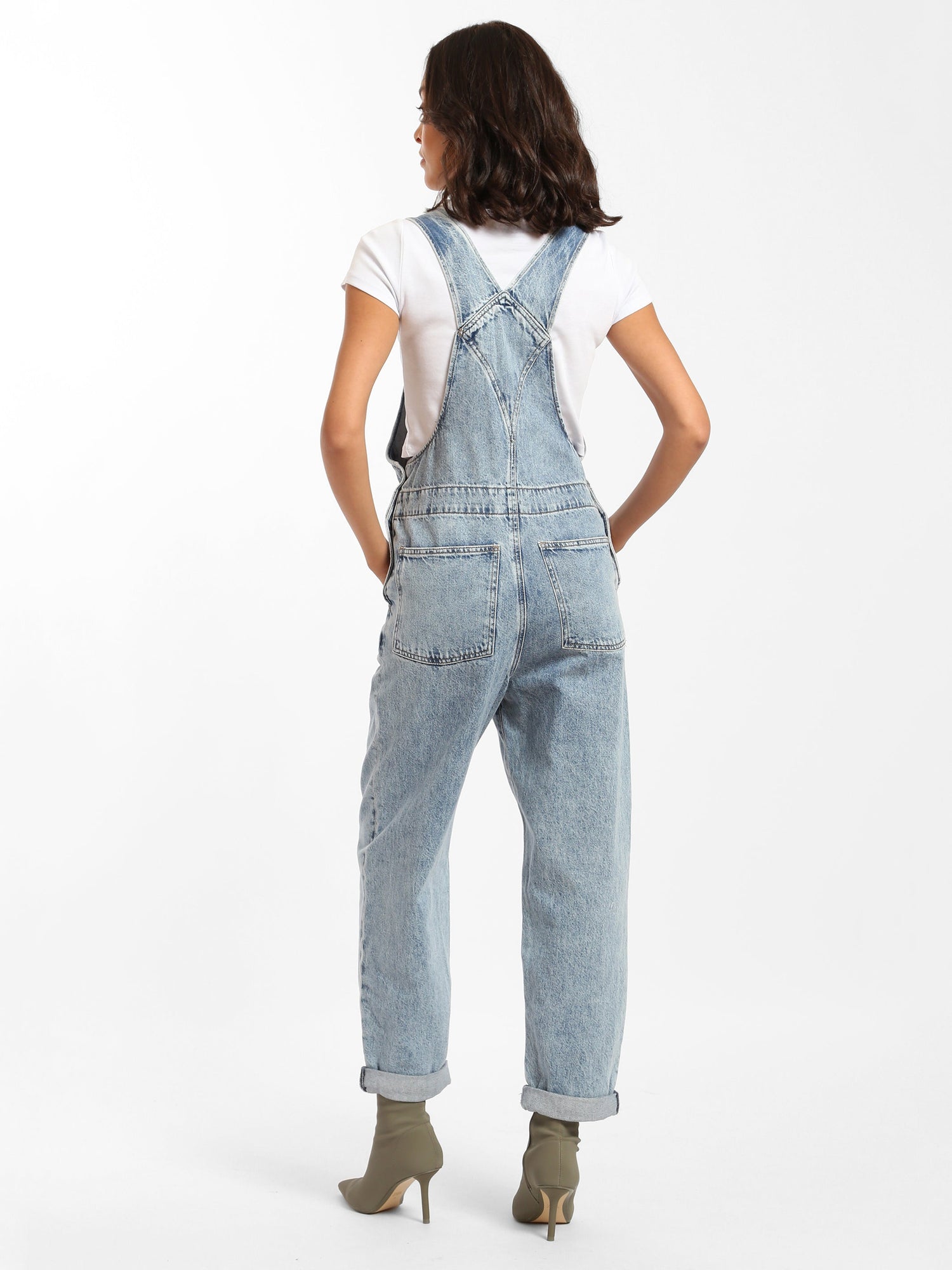 Womens | Farra Denim Jumpsuit | Mid Brushed Denim