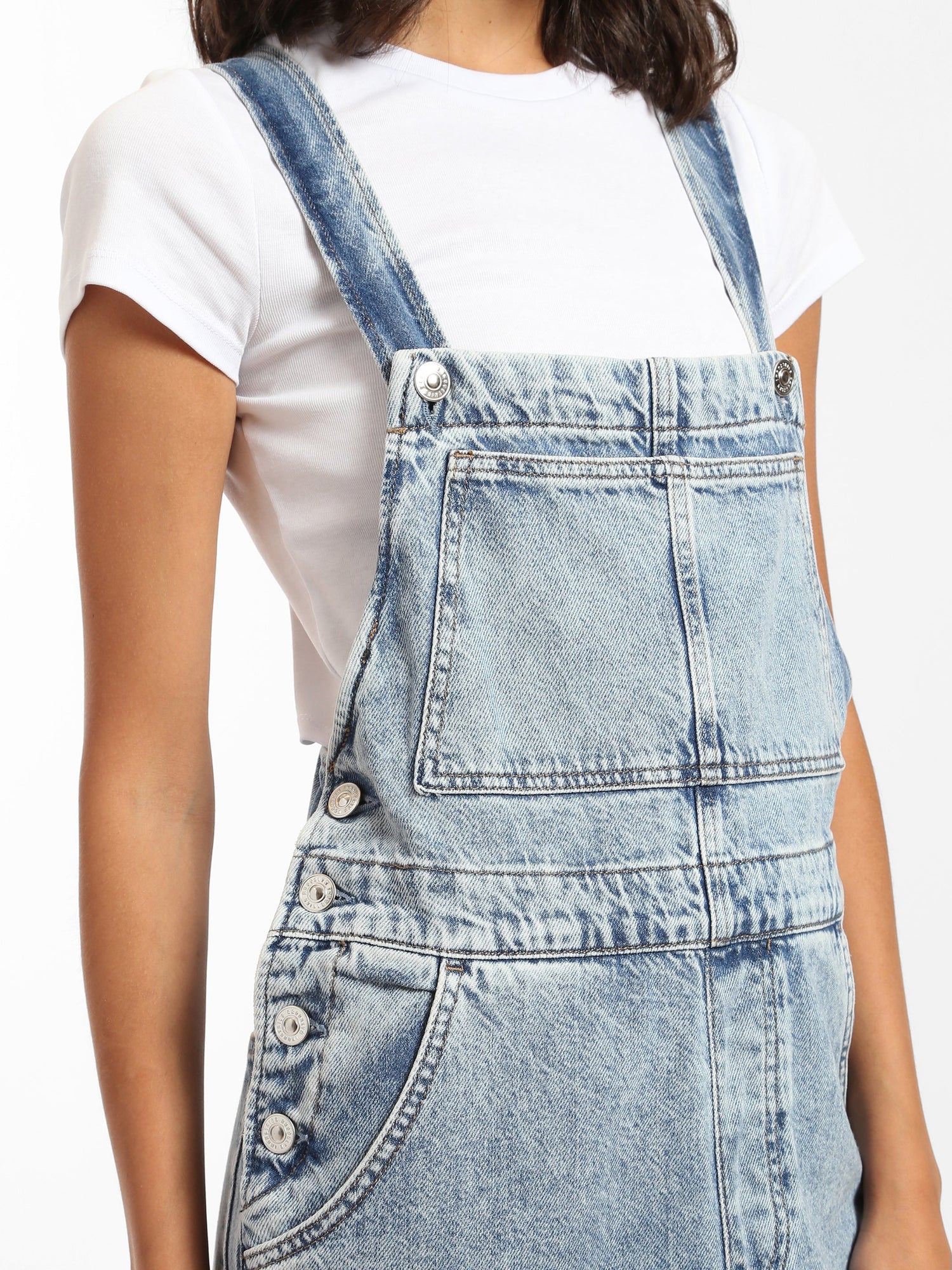 Womens | Farra Denim Jumpsuit | Mid Brushed Denim