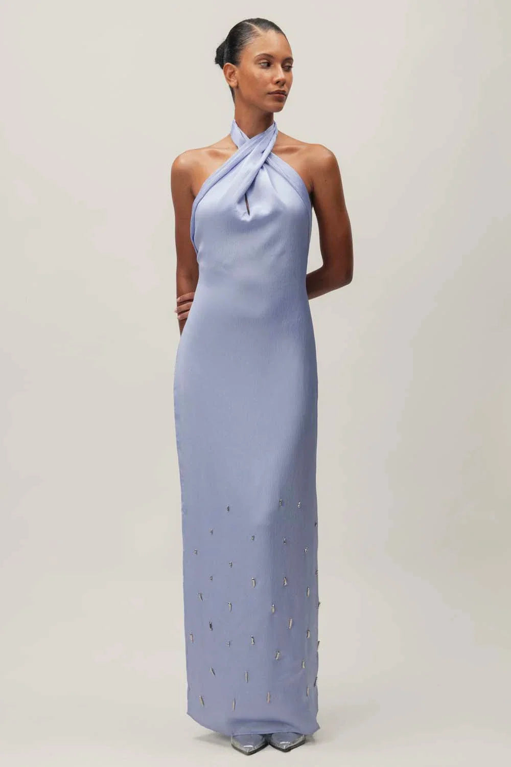 Amorino Maxi Dress | Lilac Blue