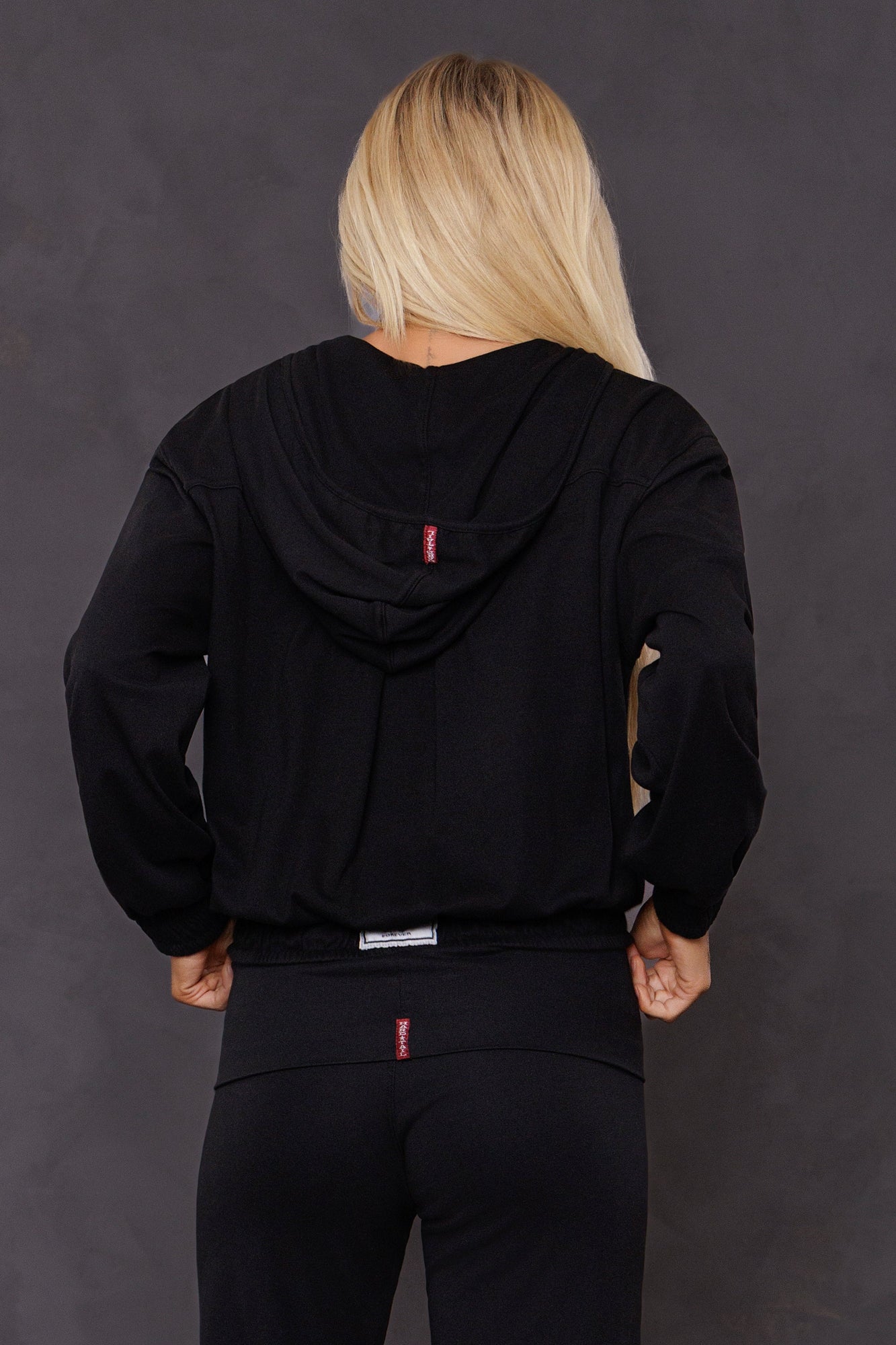 Women | Sporty HT Zip-Up Hoodie | Black