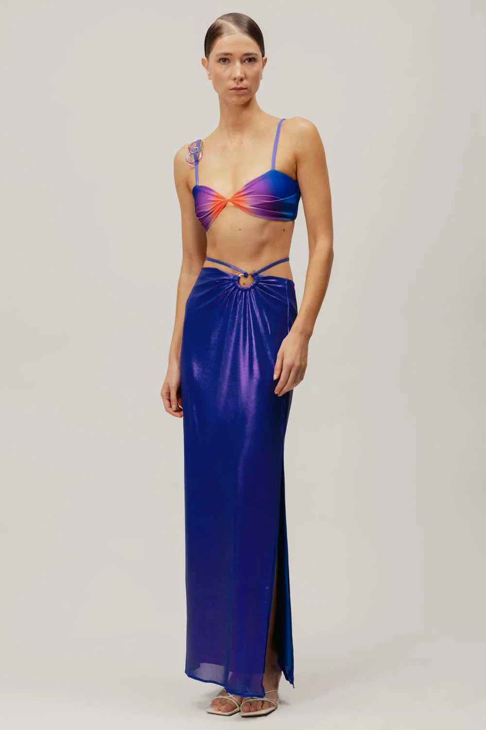 Eva Maxi Skirt | Blue Galaxy