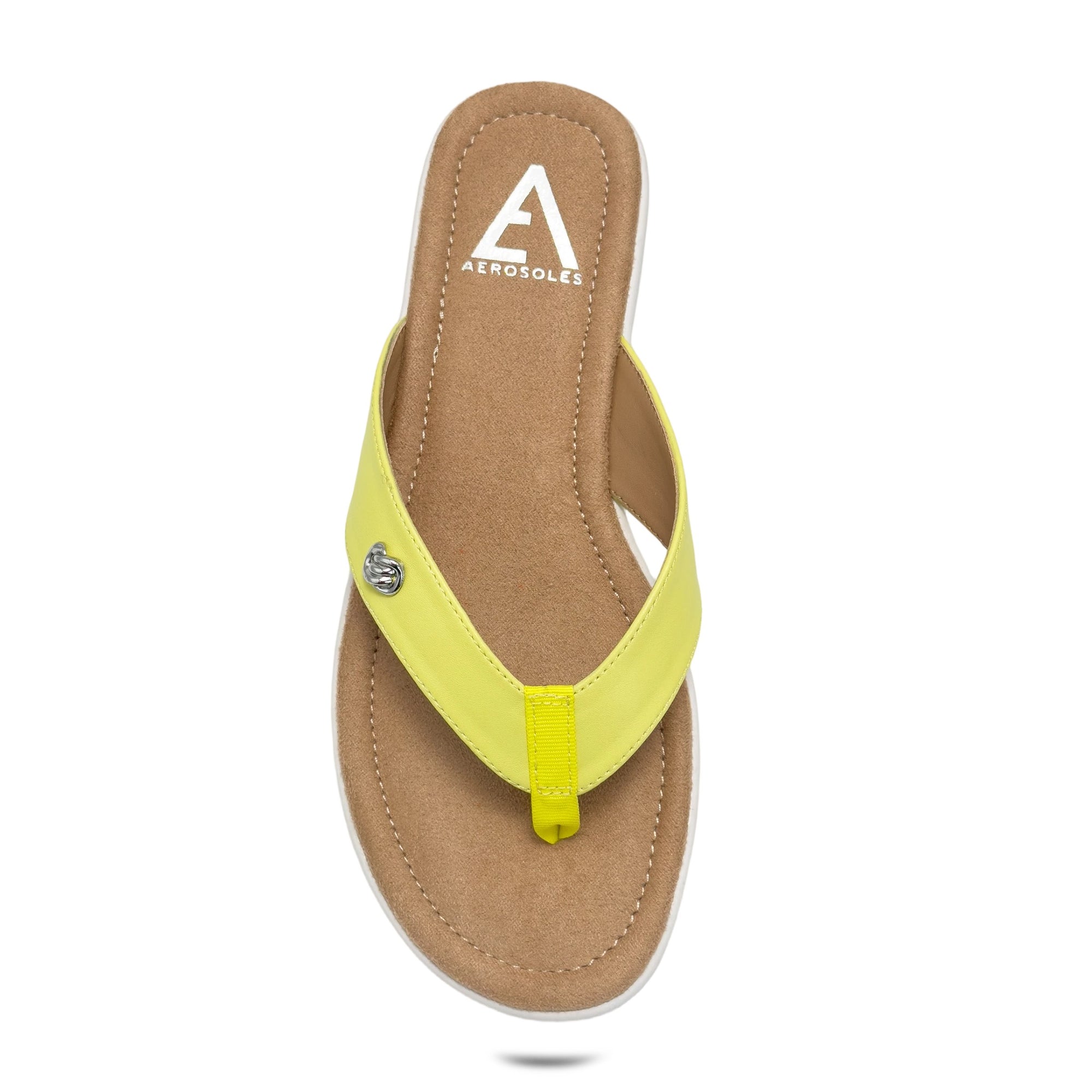 Jordyn Sandal Thong | Lemon Faux Nappa
