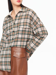 Check Oversize Shirt | Green