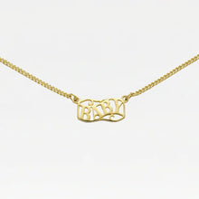 The Baby Mini Nameplate Necklace | Sterling Silver 18Kt Gold Vermeil