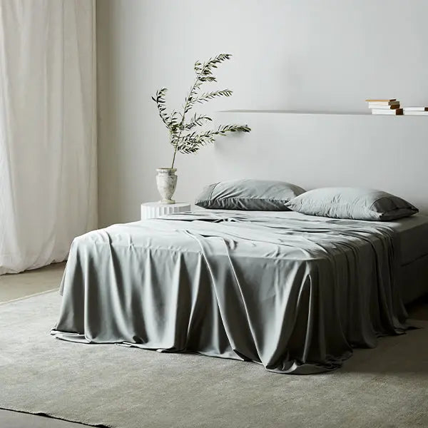 Airy CleanBamboo Sateen+ Sheet Set | Queen | Sage