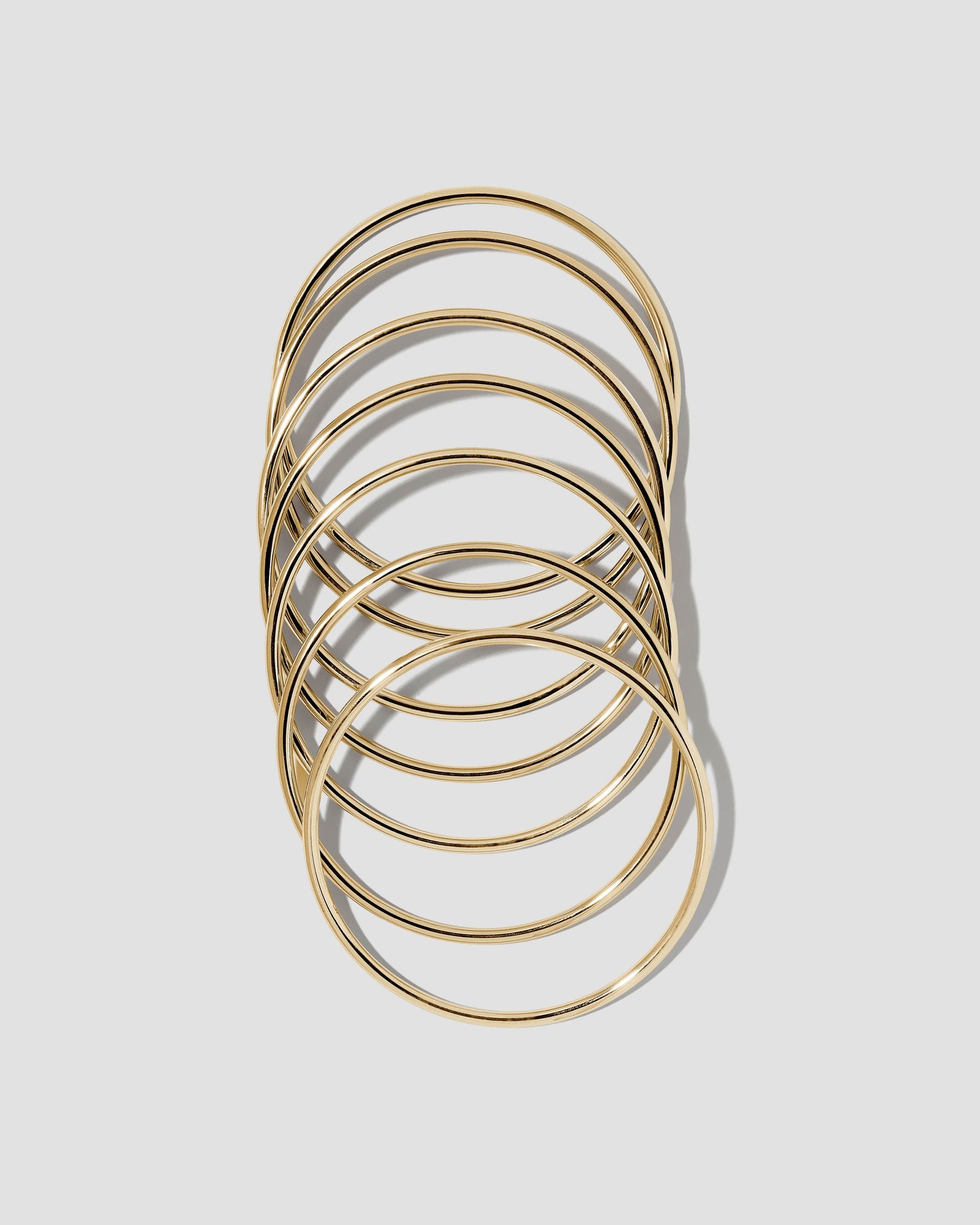 Bangle Set bracelet - alternate angle | gold bracelets for women
