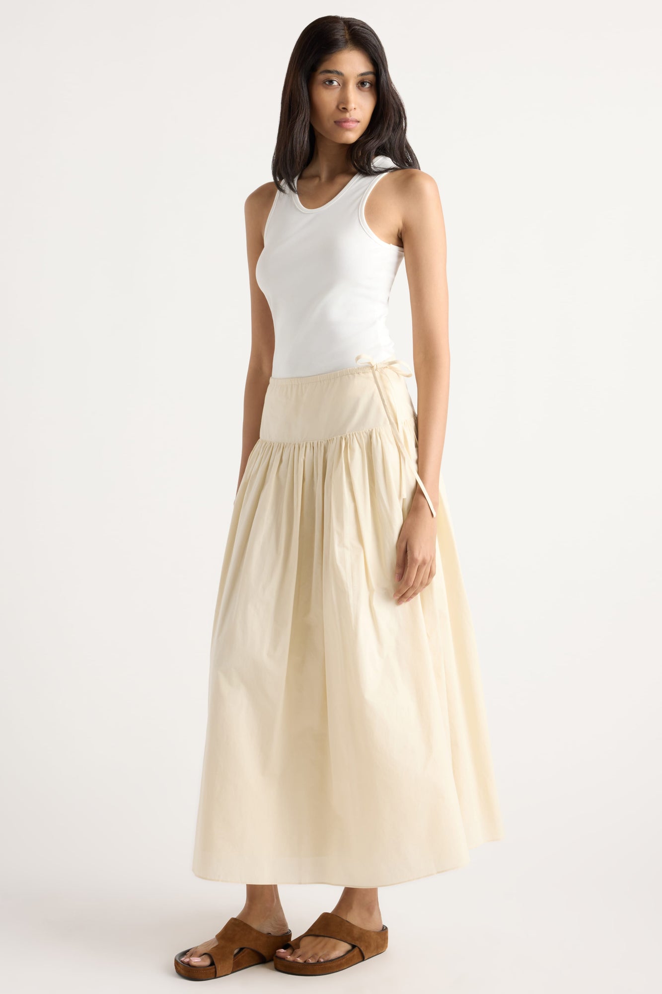 Arya | Bao Organic Cotton Drop-Waist Skirt in Size Small