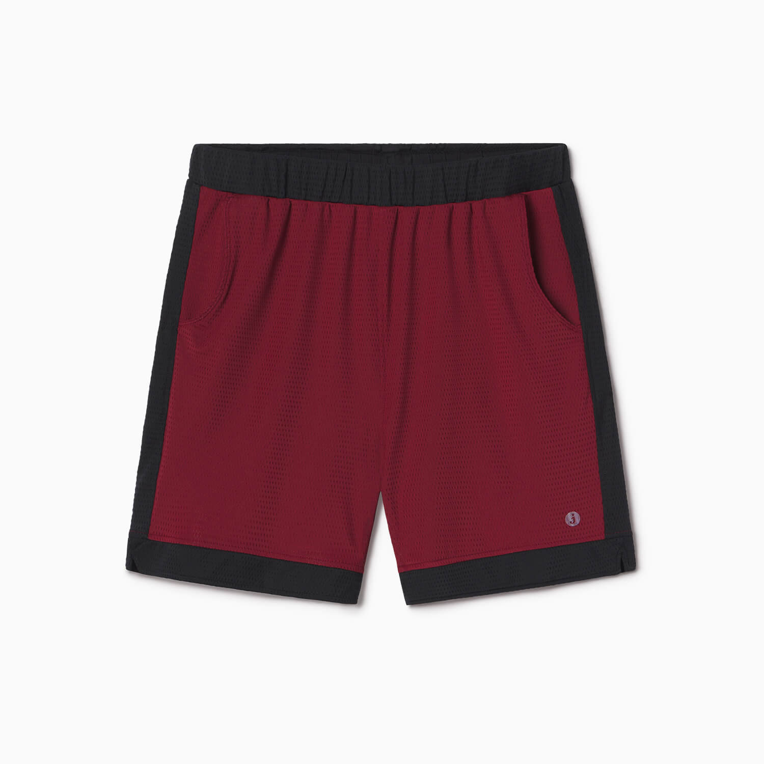 Breathable Mesh Lounge Shorts with Modal Lining | Cabernet/Black