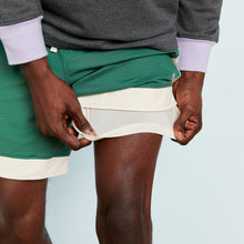 Breathable Mesh Lounge Shorts with Modal Lining | Hunter Green/Cream