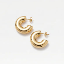The Gold Mezzo Hoops | 18Kt Gold Plated Brass
