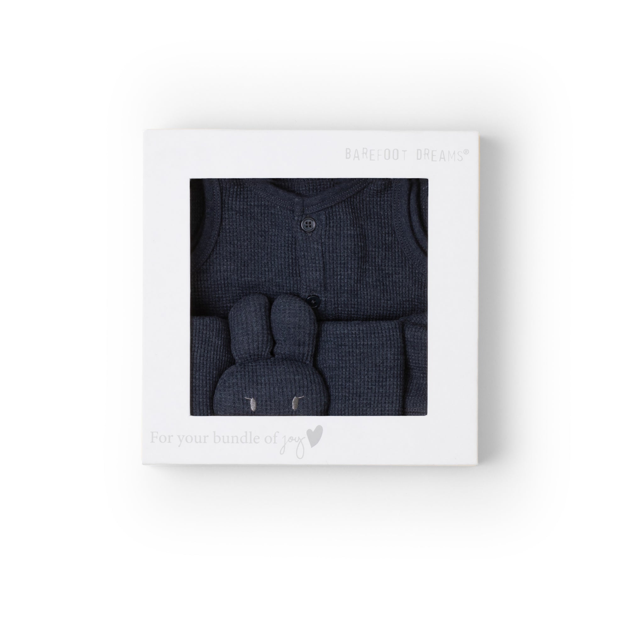 Malibu Collection Baby Waffle Onesie Set | Indigo