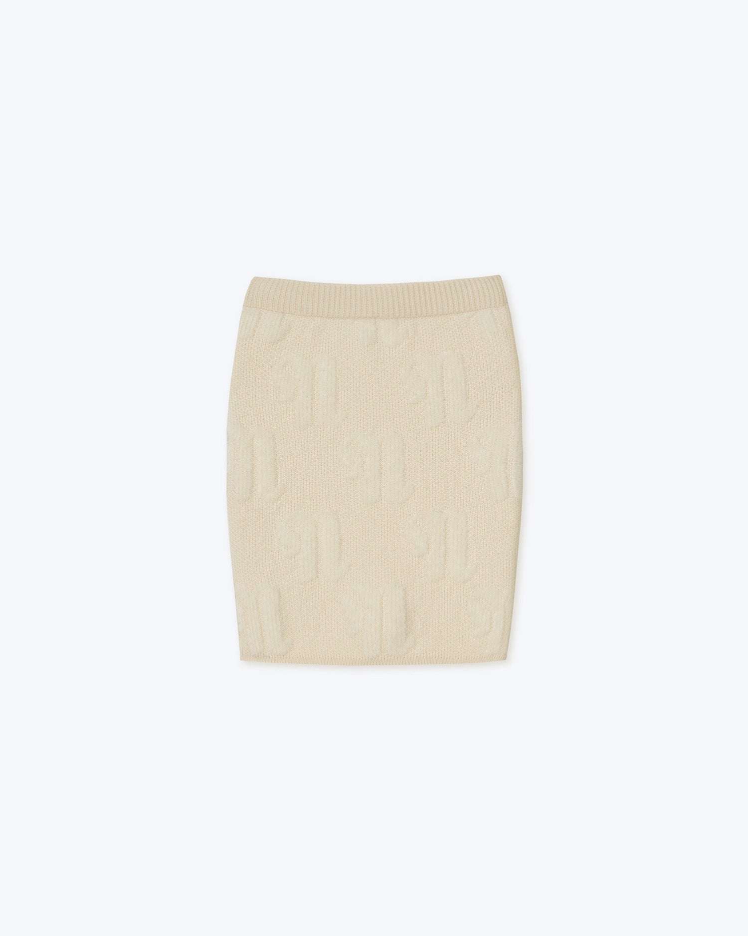 Womens | Azra Monogram Mini Tube Skirt | Vanilla