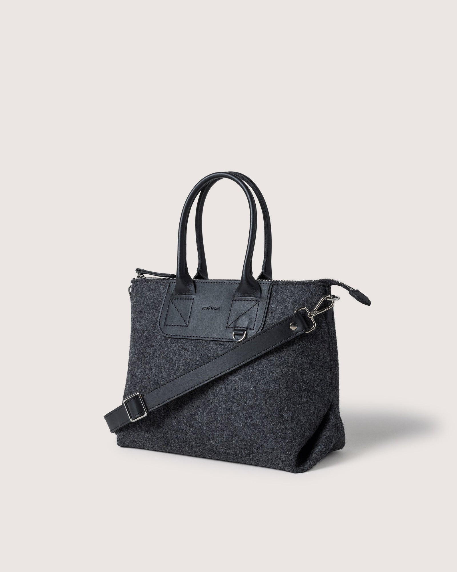 Bedford Merino Wool Satchel | Charcoal