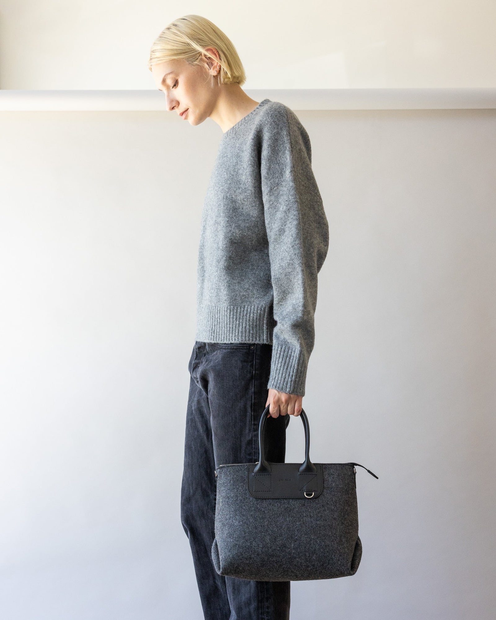 Bedford Merino Wool Satchel | Charcoal