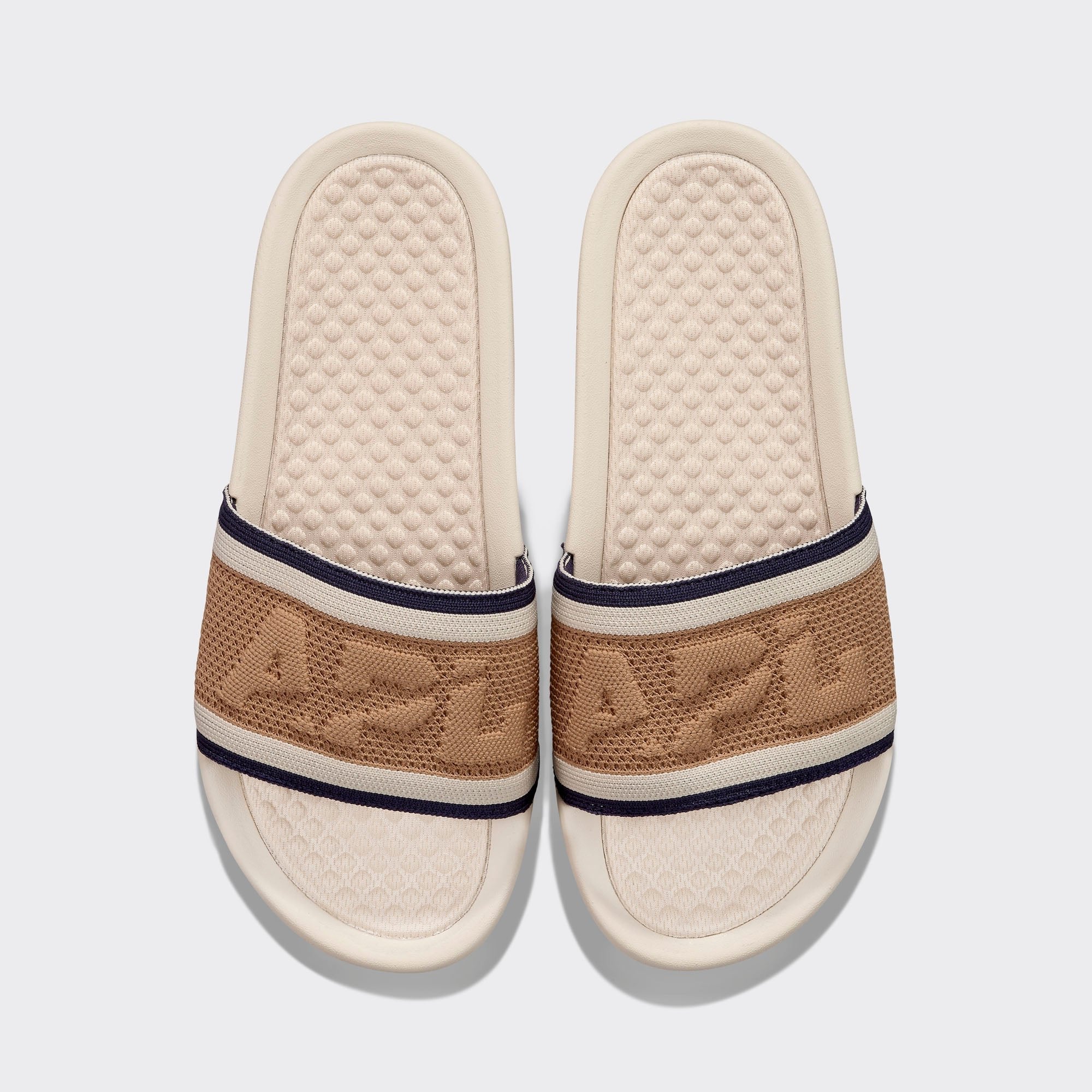 Women's | Big Logo TechLoom Slide | Alabaster / Tan / Navy