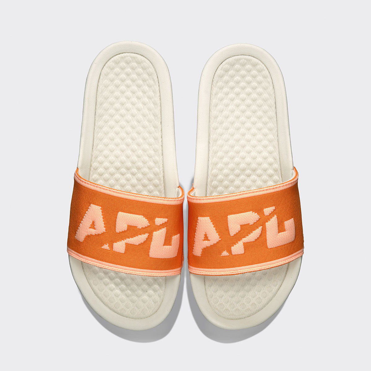 Women's | Big Logo TechLoom Slide | Ivory / Orange / Neon Peach