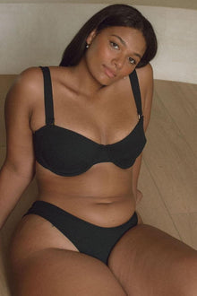 Bustier Bikini Top | Black Rib