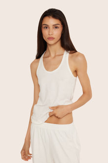 Classic Cotton Daily Racer Tank | Blanc