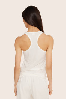 Classic Cotton Daily Racer Tank | Blanc