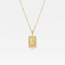 The Block Embossed Initial Pendant Necklace | Gold Vermeil