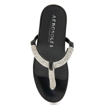 Crystal Sandal Dress Kitten Heel | Crystal/Black Rope