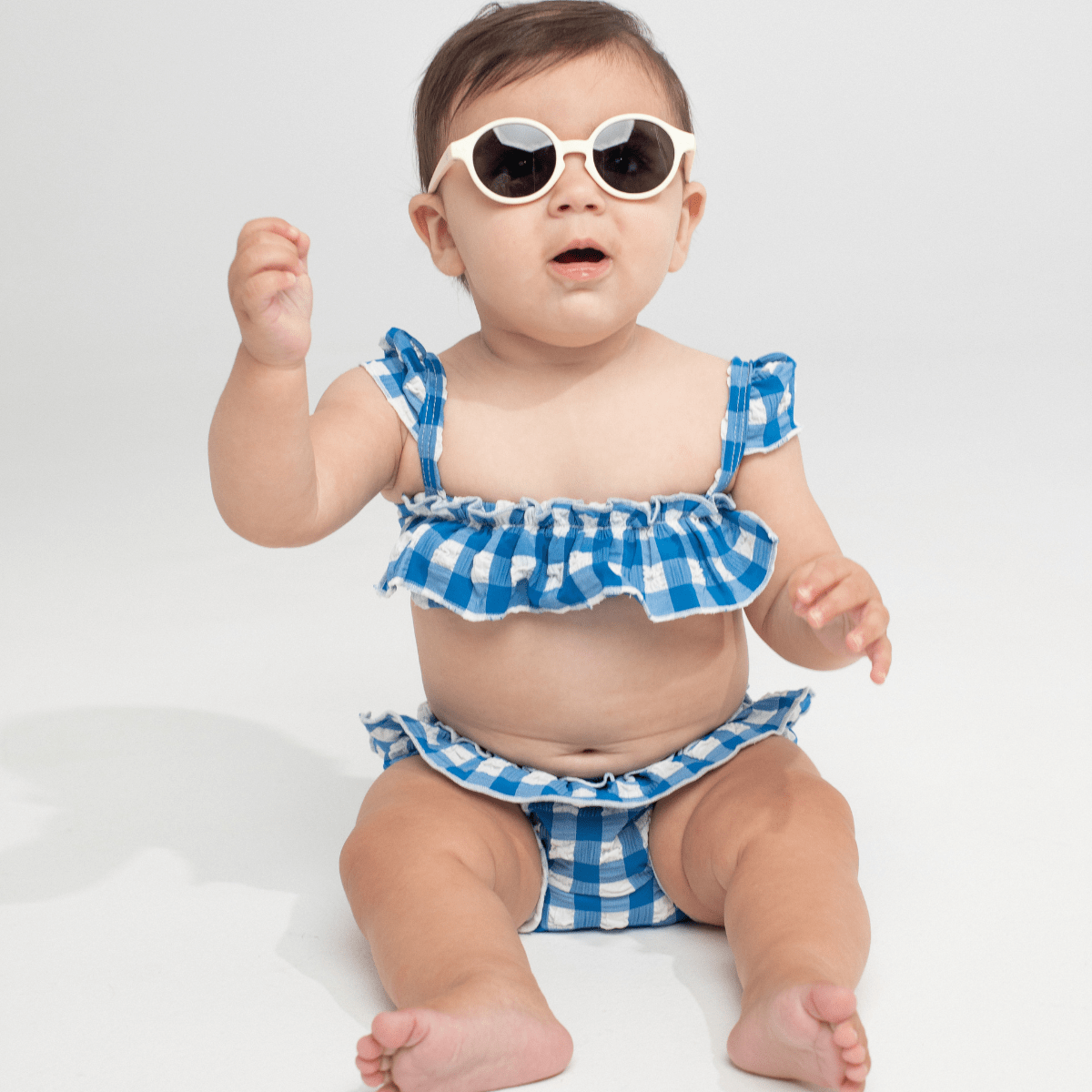 Mini Cabana Bikini Set | Blue Gingham