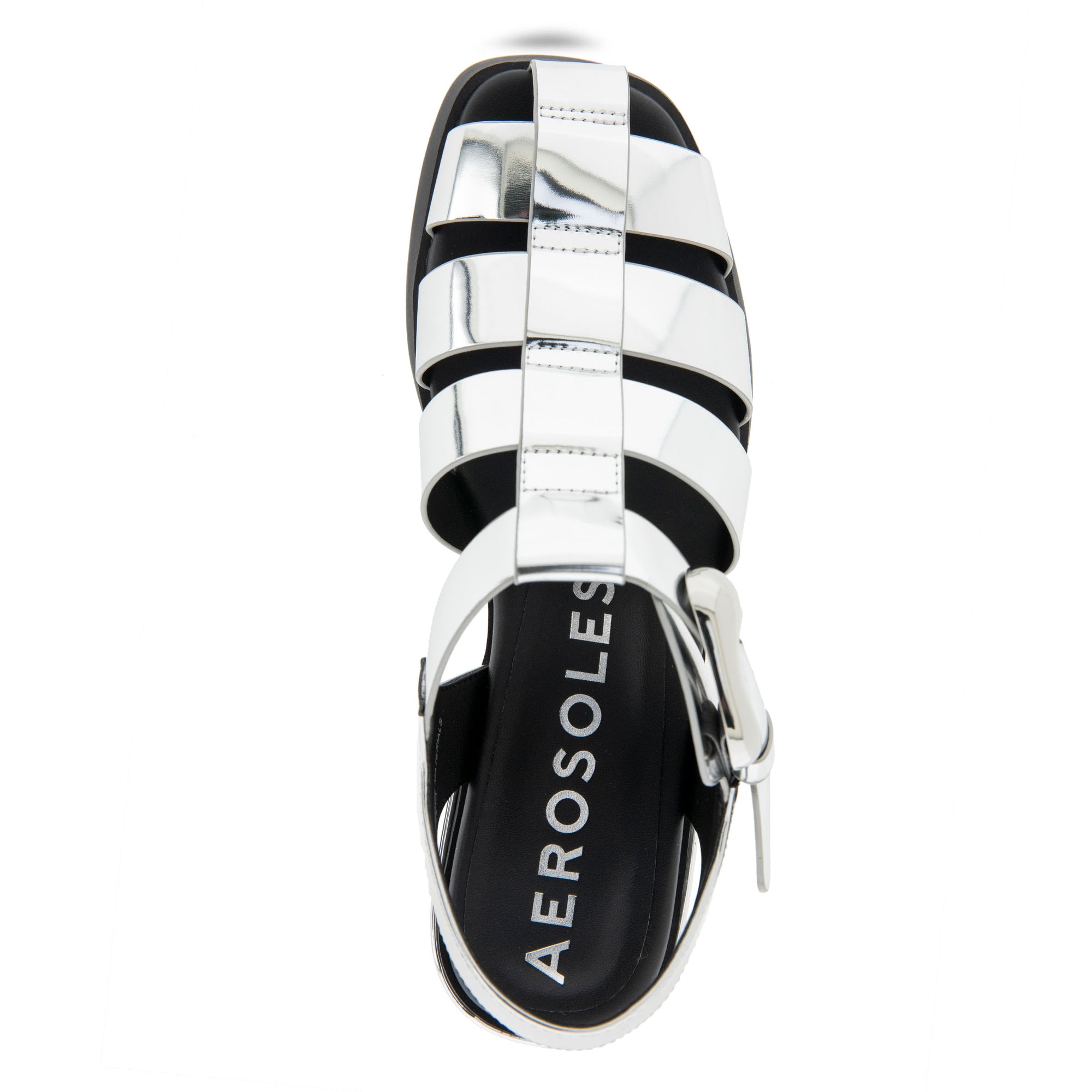 Dapper Casual Fisherman | Silver Mirror Metallic Faux Leather