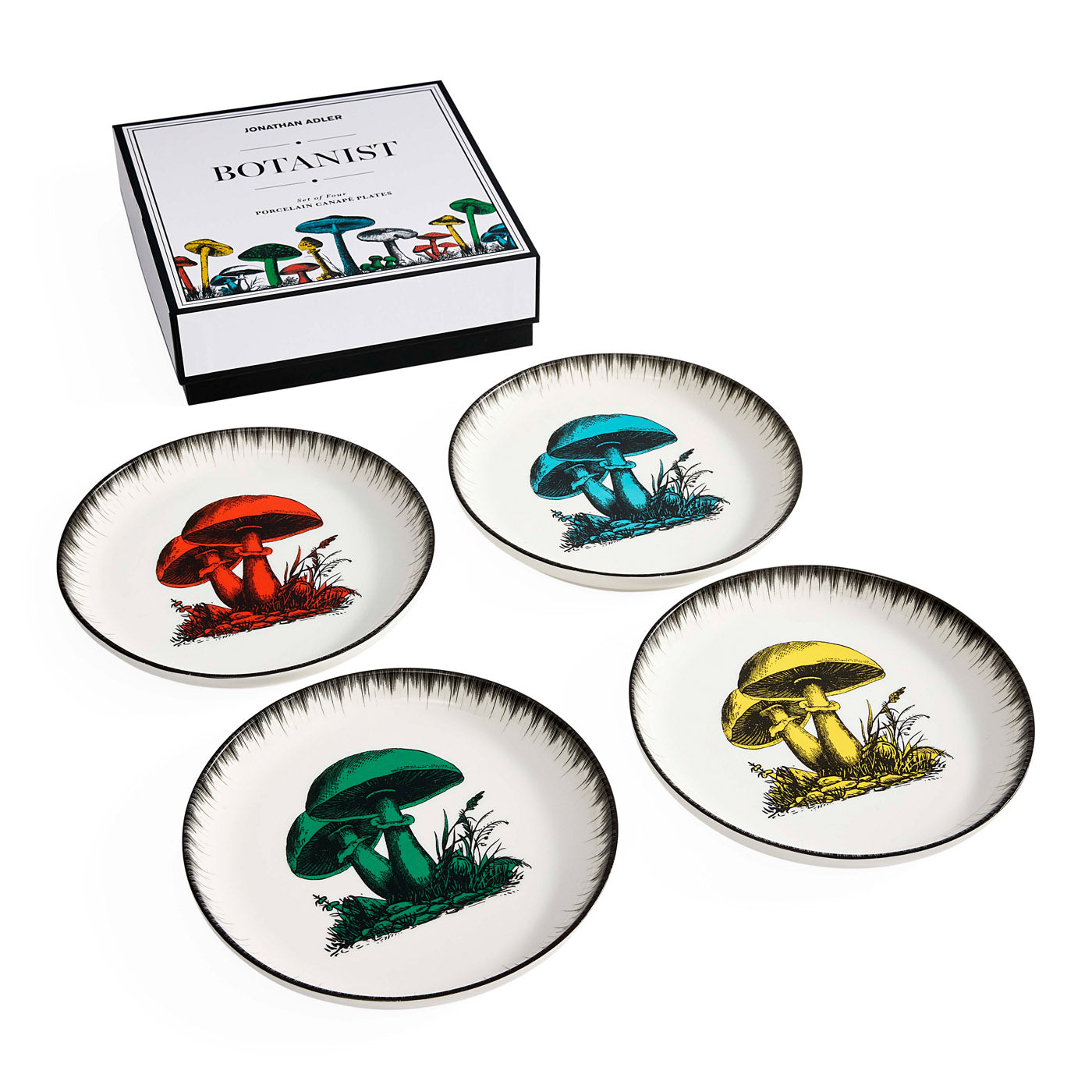 Botanist Canape Plate Set | White/Multi