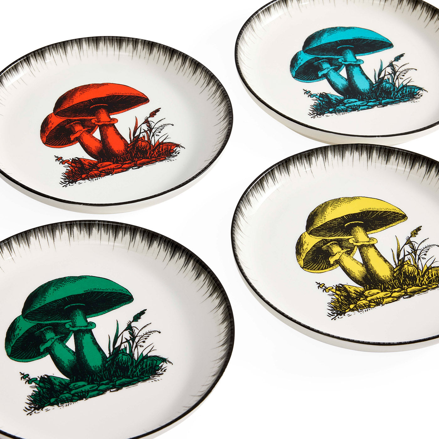 Botanist Canape Plate Set | White/Multi