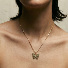 The Butterfly Initial Pendant Necklace | Gold Vermeil