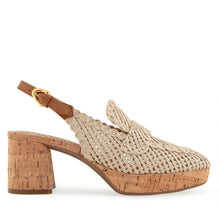 Santina Dress Platform | Natural Embroidered Raffia