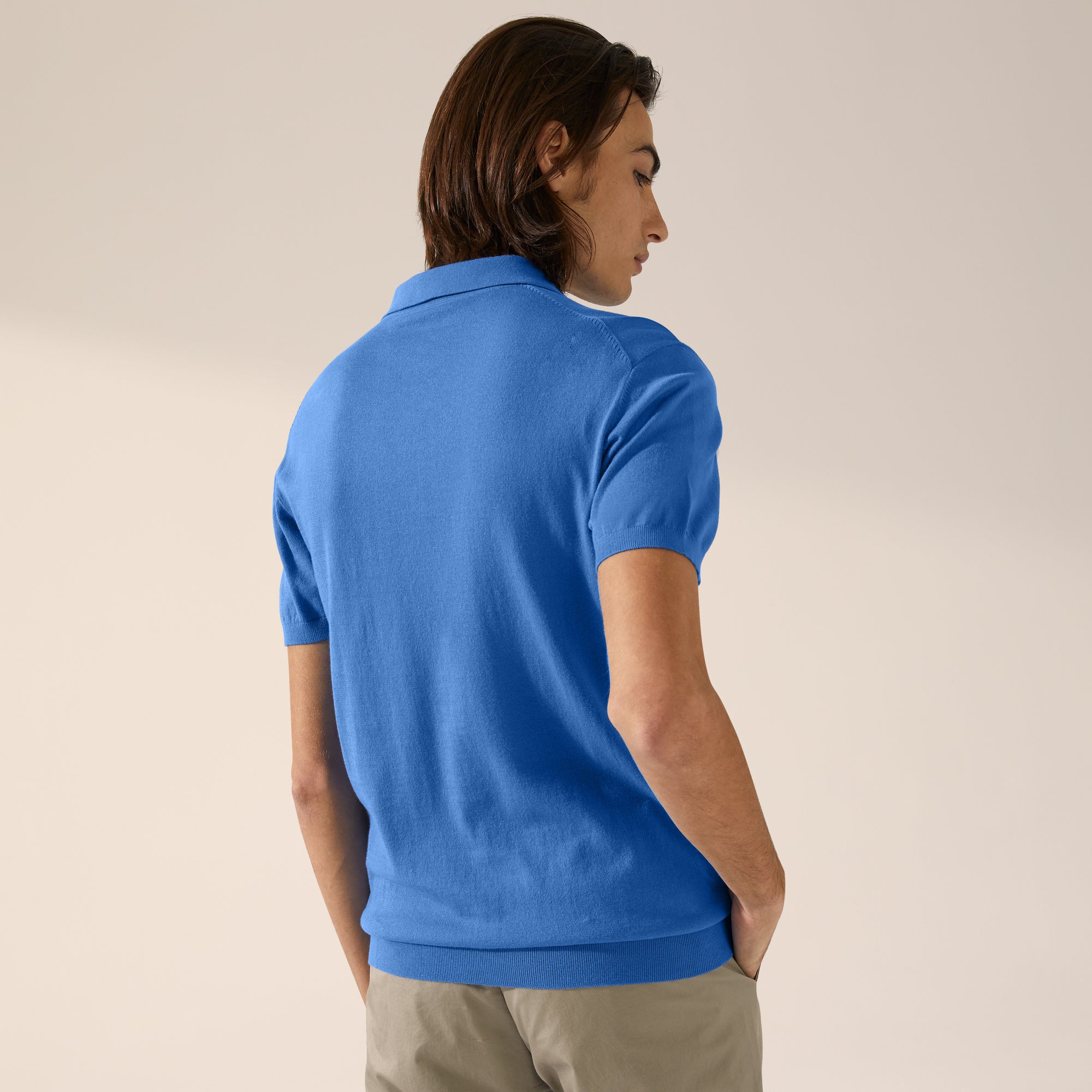 Mens | Featherweight Pima Cotton Polo | Blue