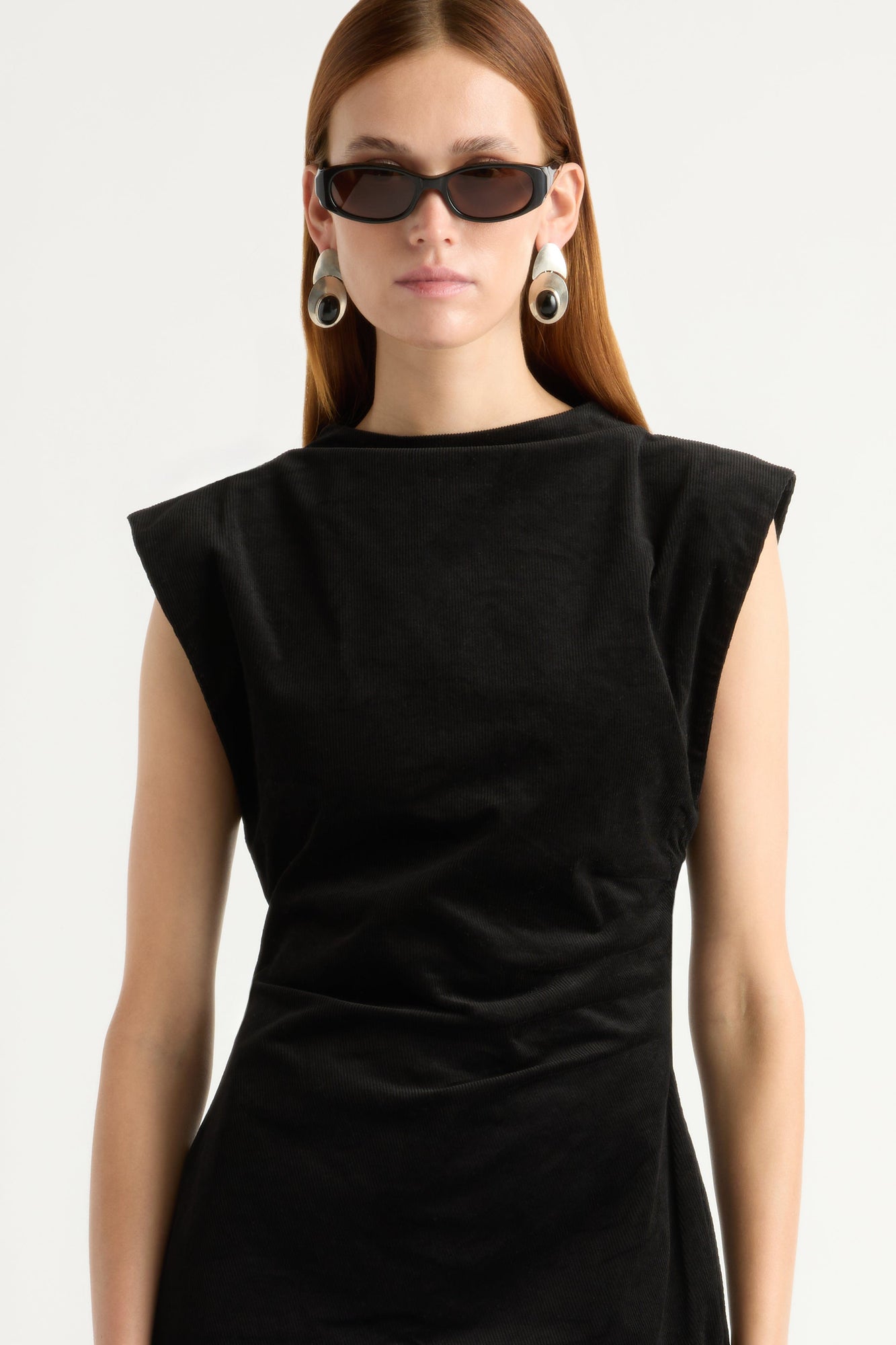 Kelsey | Cambria Structured Corduroy Dress in Size Small