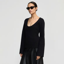 Charlotte | Camilla Seam-Detail Scoop-Neck Sweater in Size Extra Small