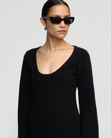 Charlotte | Camilla Seam-Detail Scoop-Neck Sweater in Size Extra Small