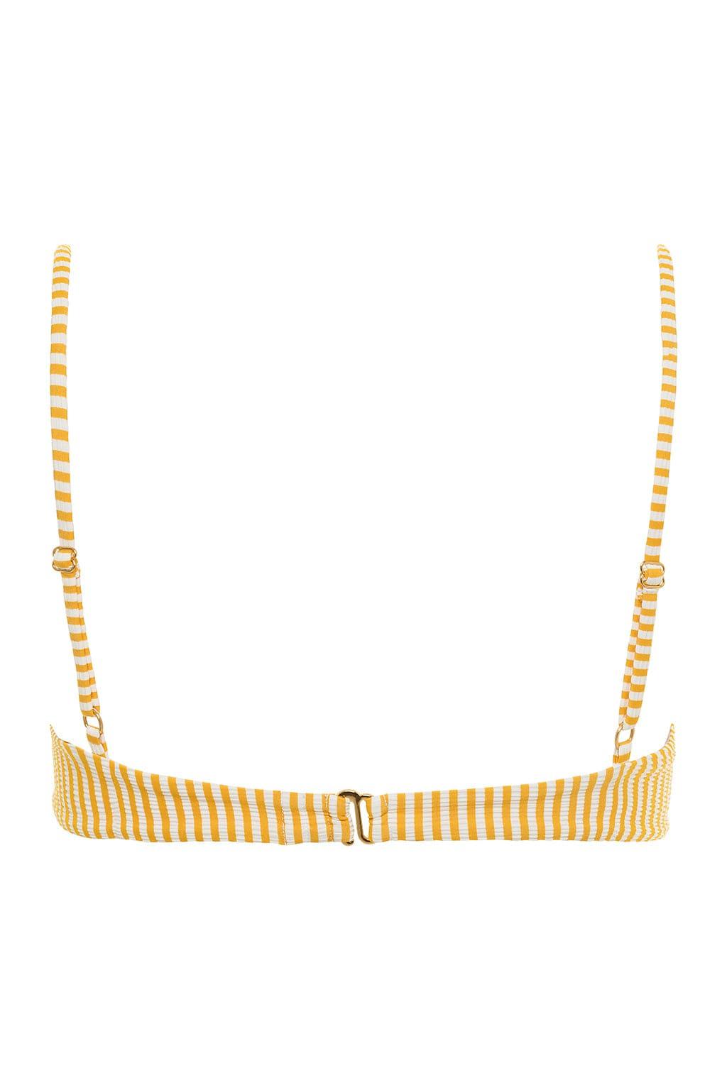 Lucy Bikini Top | Canary Stripe