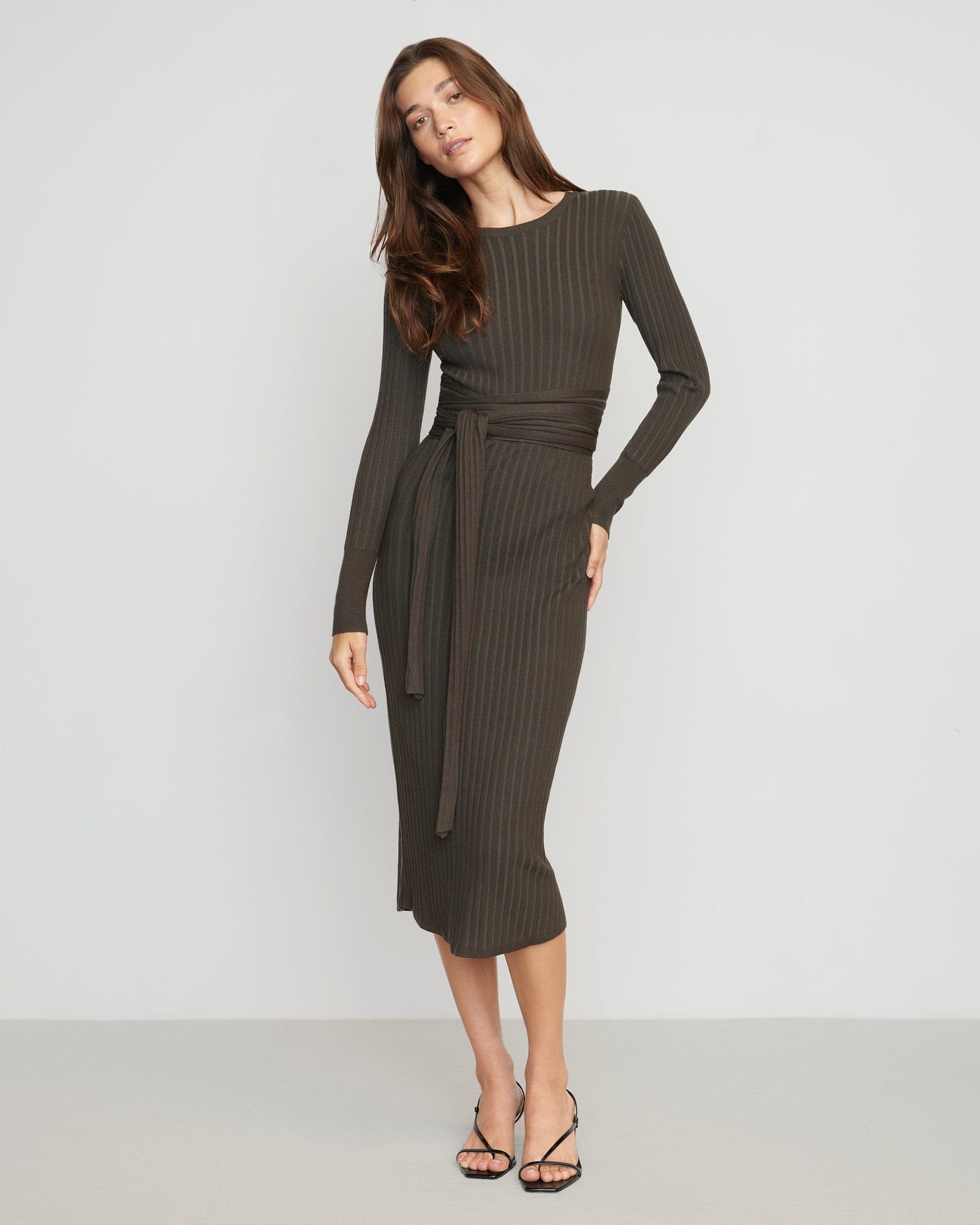 Carmen Tie-Front Ribbed Dress | Willow